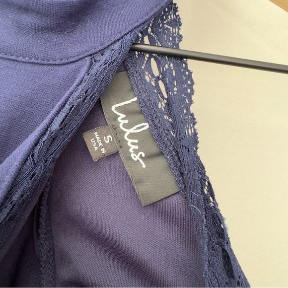 Lulus Lace Edge Cutout Waist Mini Dress Sleeveless High Neck Zip Up USA Made EUC - Picture 8 of 10